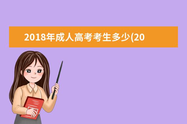 2020年成人高考考生多少(2020年成人高考多少分通过)