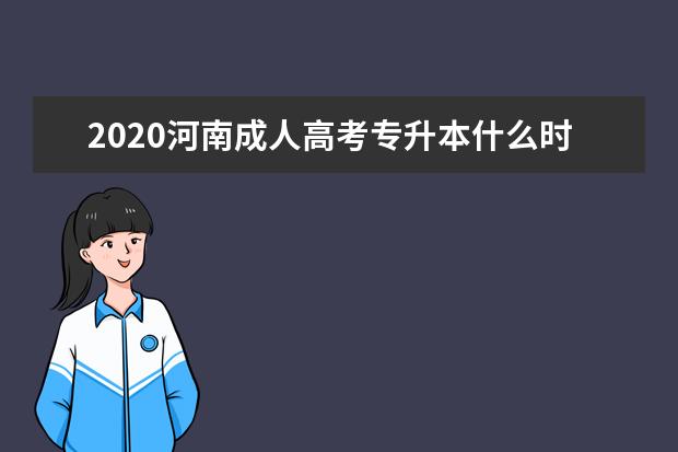 2020河南成人高考专升本什么时候开始报名啊？