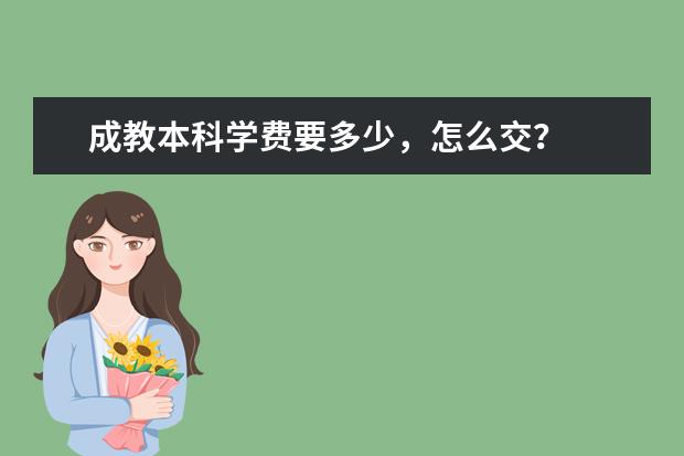 成教本科学费要多少，怎么交？