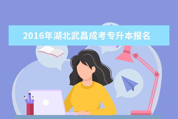 2016年湖北武昌成考专升本报名考试费用已公布