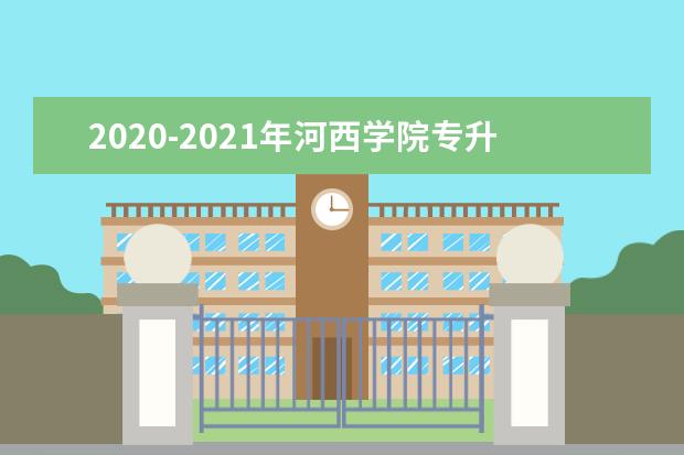 2020-2021年河西学院专升本录取分数线汇总