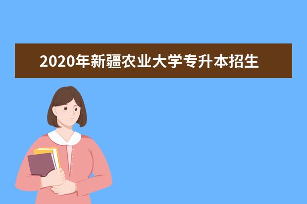 2020年新疆农业大学专升本招生简章