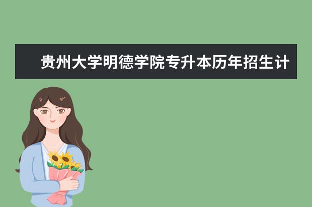 贵州大学明德学院专升本历年招生计划人数变动情况