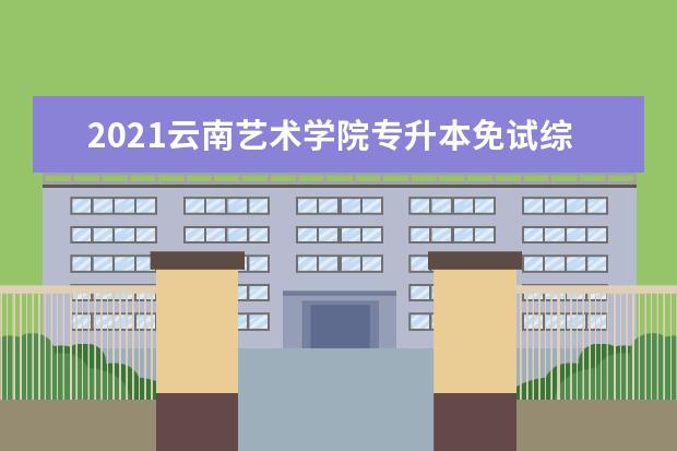 2021云南艺术学院专升本免试综合测试结果公示