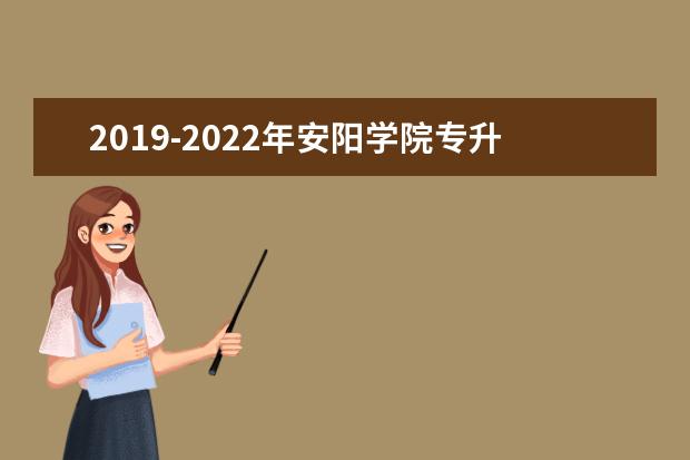 2019-2022年安阳学院专升本录取分数线汇总一览表