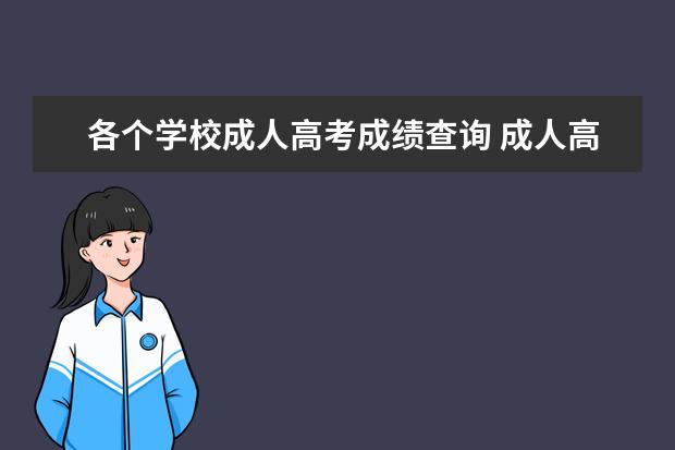 各个学校成人高考成绩查询 成人高考怎样查询有没有被学校录取?