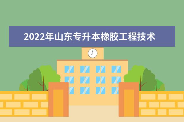 2022年山东专升本橡胶工程技术专业可以报考本科院校及专业汇总一览表