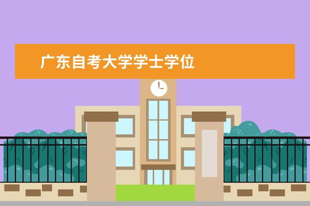 广东自考大学学士学位