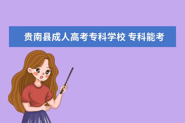 贵南县成人高考专科学校 专科能考律师吗?