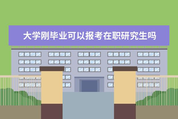 大学刚毕业可以报考在职研究生吗