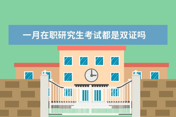 一月在职研究生考试都是双证吗