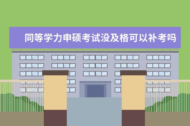 同等学力申硕考试没及格可以补考吗