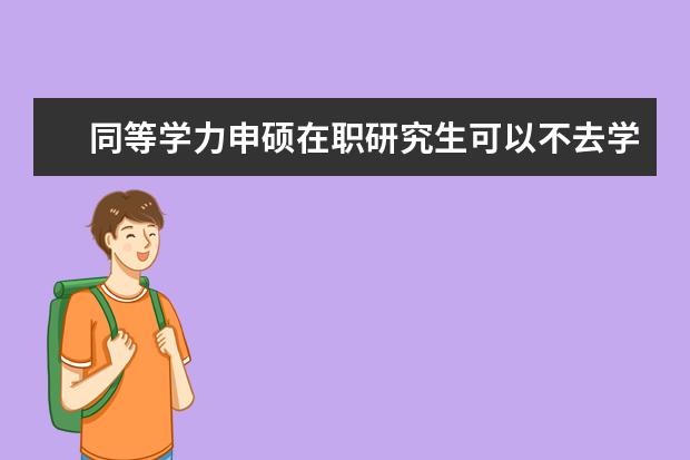 同等学力申硕在职研究生可以不去学校上课吗