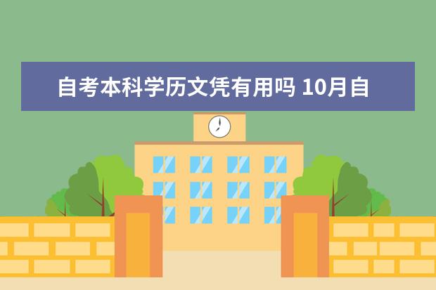 自考本科学历文凭有用吗 10月自考本科计算机类专业毕业设计导师安排