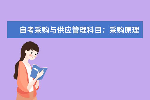 自考采购与供应管理科目：采购原理与战略课程简介 自考英语教育科目：英语论文写作课程简介