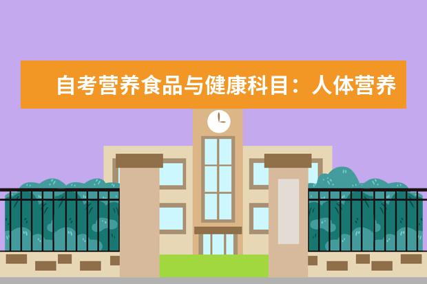 自考营养食品与健康科目:人体营养课程简介 自考动漫设计与制作科目:Photoshop课程简介