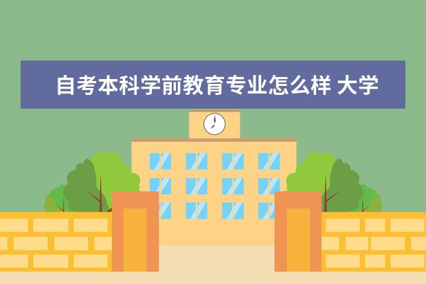 自考本科学前教育专业怎么样 大学自考本科学历有用吗