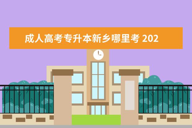 成人高考专升本新乡哪里考 2021年河南成人高考专升本有哪些学校可以考? - 百度...