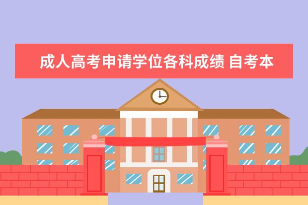 成人高考申请学位各科成绩 自考本科要考多少分才能拿毕业证书?考多少分才能拿...