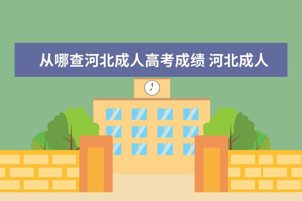 从哪查河北成人高考成绩 河北成人高考为什么查不了成绩