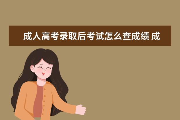 成人高考录取后考试怎么查成绩 成人高考怎么查询成绩?