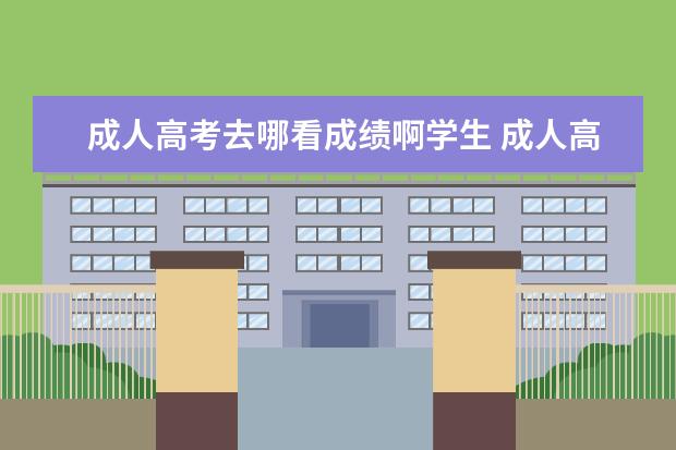 成人高考去哪看成绩啊学生 成人高考去哪查录取结果?