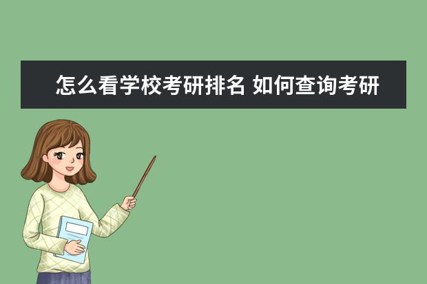 怎么看学校考研排名 如何查询考研成绩排名