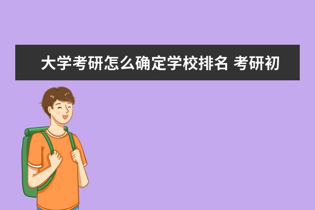 大学考研怎么确定学校排名 考研初试成绩如何查询排名?