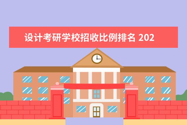 设计考研学校招收比例排名 2021考研报录比是什么?
