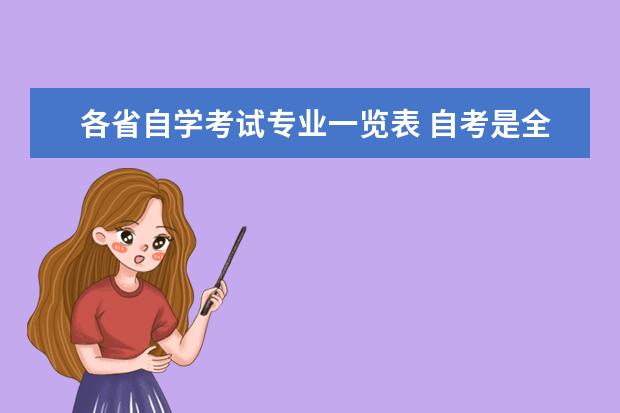 各省自学考试专业一览表 自考是全国统考还是各省自考?自学考试怎么查考试地...