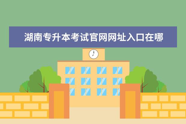 湖南专升本考试官网网址入口在哪 湖南2023成人本科报名入口在哪 成考报考网址是什么?...