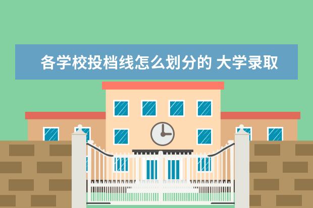 各学校投档线怎么划分的 大学录取分数线是怎么定的?