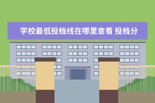学校最低投档线在哪里查看 投档分数线在哪里查询