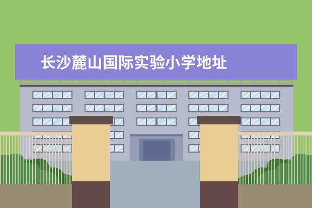 长沙麓山国际实验小学地址