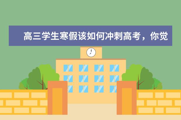 高三学生寒假该如何冲刺高考，你觉得该怎样制定寒假复习计划？