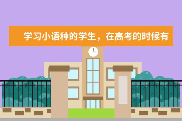 学习小语种的学生,在高考的时候有什么福利吗?