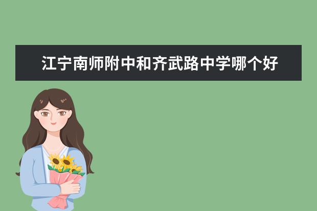 江宁南师附中和齐武路中学哪个好