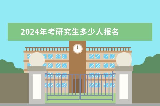 2024年考研究生多少人报名