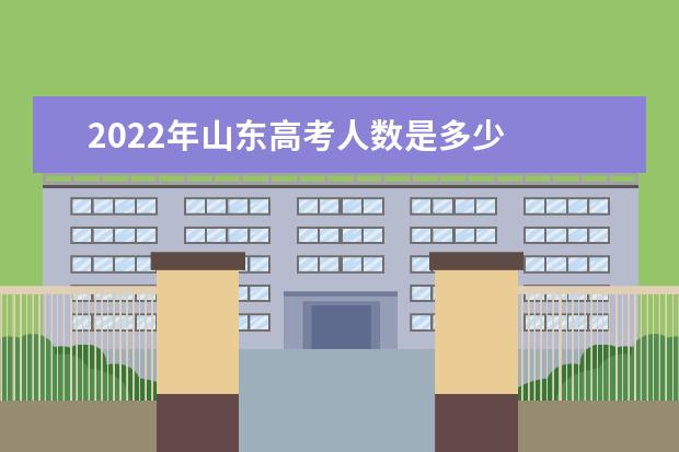 2022年山东高考人数是多少