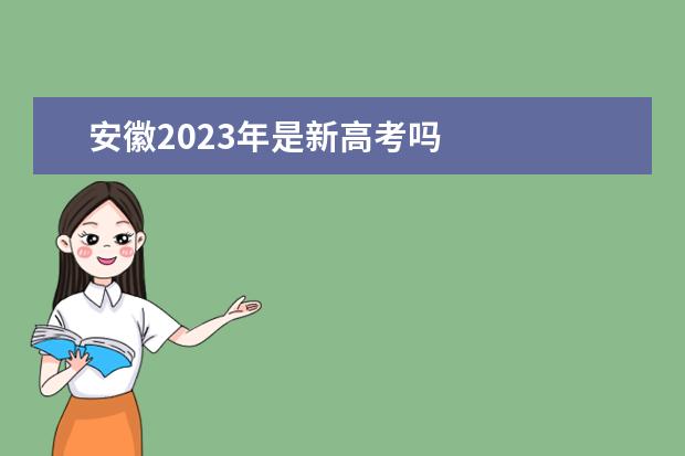 安徽2023年是新高考吗