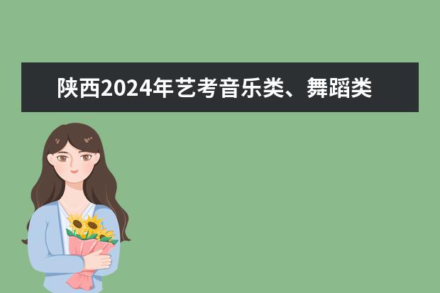 陕西2024年艺考音乐类、舞蹈类省级统考考试