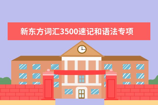 新东方词汇3500速记和语法专项哪个好啊？