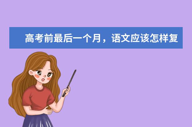 高考前最后一个月,语文应该怎样复习才能掌握到位呢?