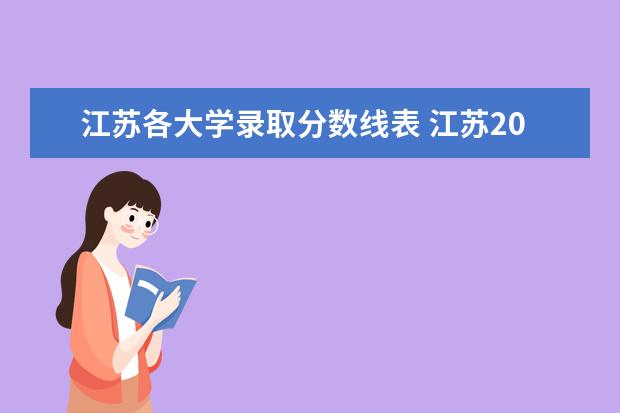 江苏各大学录取分数线表 江苏2023各大学录取分数线表