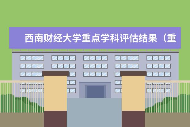 西南财经大学重点学科评估结果(重点学科名单)