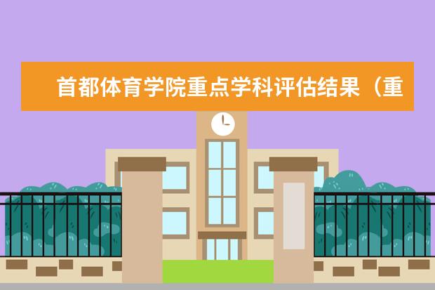 首都体育学院重点学科评估结果(重点学科名单)