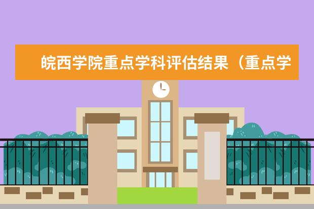 皖西学院重点学科评估结果（重点学科名单）