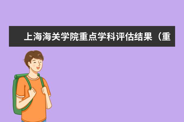 上海海关学院重点学科评估结果(重点学科名单)