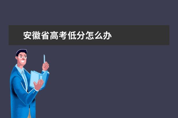 安徽省高考低分怎么办