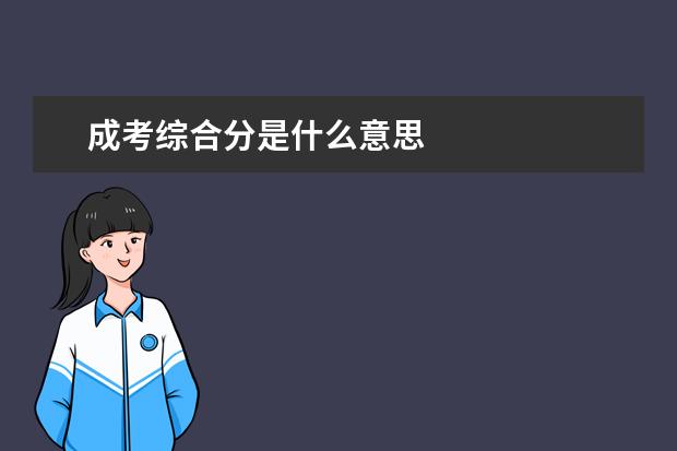 成考综合分是什么意思